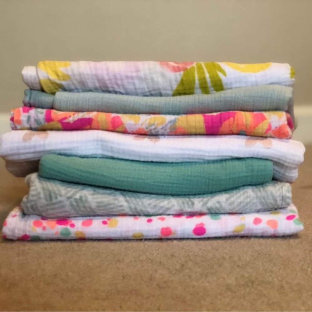 Girls Muslim Baby Blankets -- Set of 7